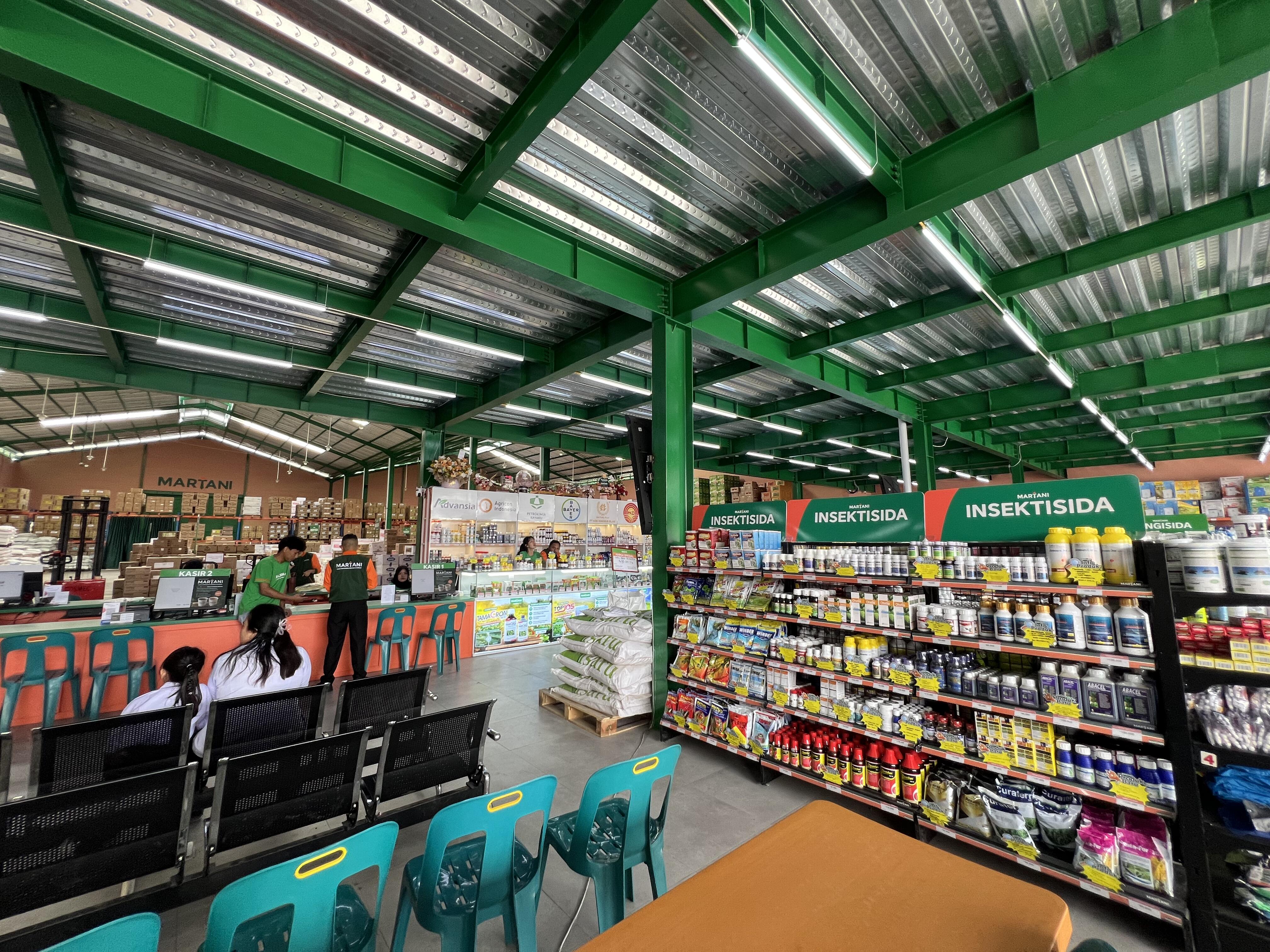 Tampilan supermarket pertanian